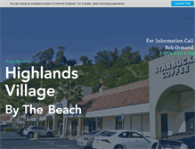 Tablet Screenshot of highlandsvillagebythebeach.com